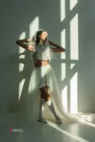 La Rochelle Tüll-Überrock mit Schleppe – moderner Brautlook