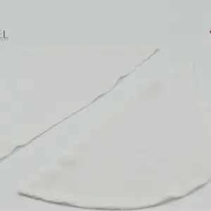 Abnehmbare Käppchenärmel aus gecrashtem Chiffon in Ivory – Vornelbride 3825KG0048