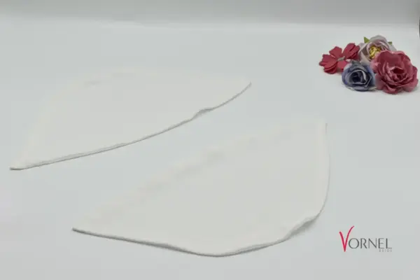 Abnehmbare Käppchenärmel aus Chiffon in Ivory – Vornelbride 3825KC0047